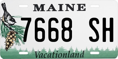ME license plate 7668SH