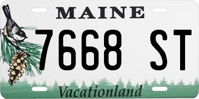 ME license plate 7668ST