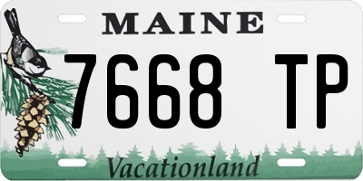 ME license plate 7668TP