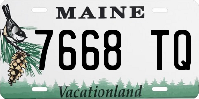 ME license plate 7668TQ
