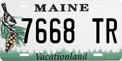 ME license plate 7668TR