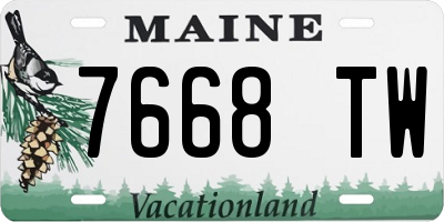 ME license plate 7668TW