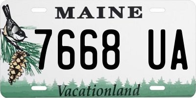 ME license plate 7668UA