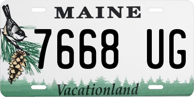 ME license plate 7668UG