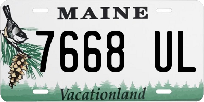 ME license plate 7668UL