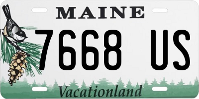 ME license plate 7668US