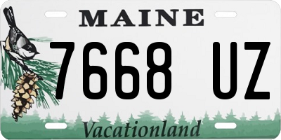 ME license plate 7668UZ