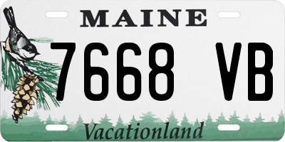 ME license plate 7668VB