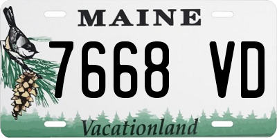 ME license plate 7668VD