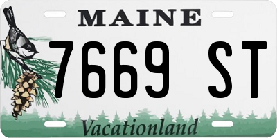 ME license plate 7669ST
