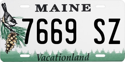 ME license plate 7669SZ