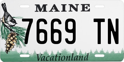 ME license plate 7669TN