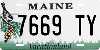 ME license plate 7669TY