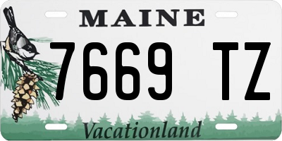ME license plate 7669TZ