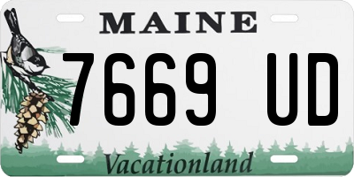ME license plate 7669UD