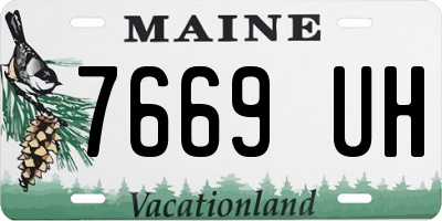 ME license plate 7669UH