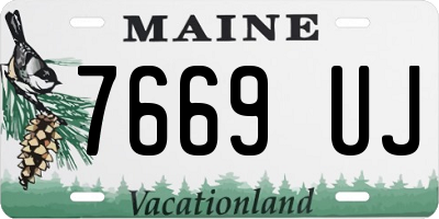 ME license plate 7669UJ