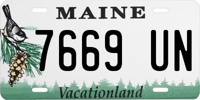 ME license plate 7669UN
