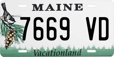 ME license plate 7669VD