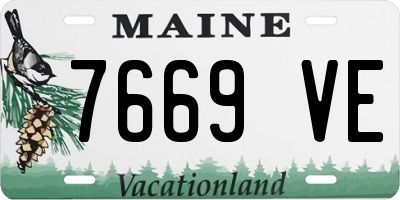 ME license plate 7669VE
