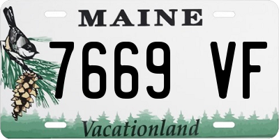 ME license plate 7669VF