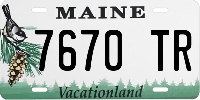ME license plate 7670TR