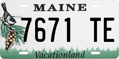 ME license plate 7671TE