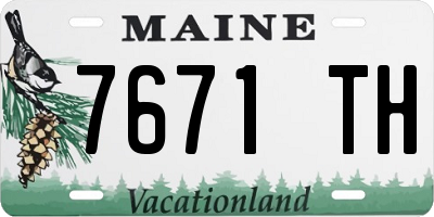 ME license plate 7671TH