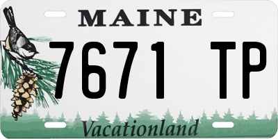 ME license plate 7671TP