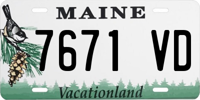 ME license plate 7671VD