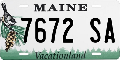 ME license plate 7672SA