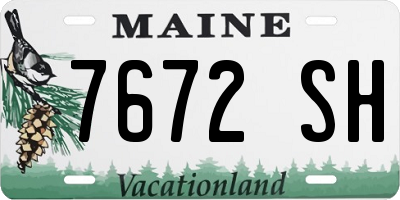 ME license plate 7672SH