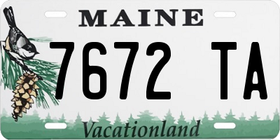 ME license plate 7672TA