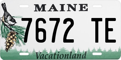 ME license plate 7672TE