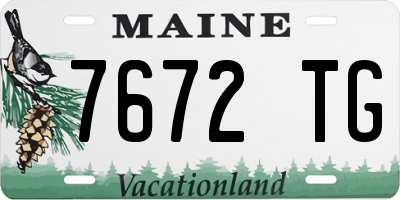 ME license plate 7672TG