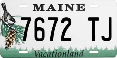 ME license plate 7672TJ