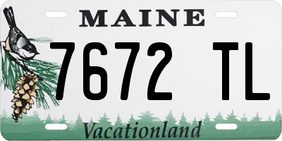 ME license plate 7672TL