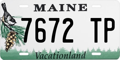 ME license plate 7672TP