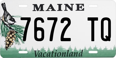 ME license plate 7672TQ