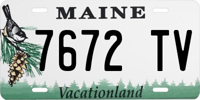 ME license plate 7672TV