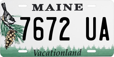 ME license plate 7672UA