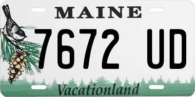 ME license plate 7672UD