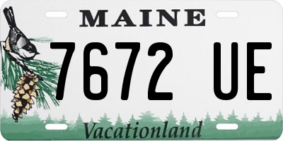 ME license plate 7672UE
