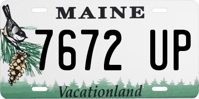 ME license plate 7672UP