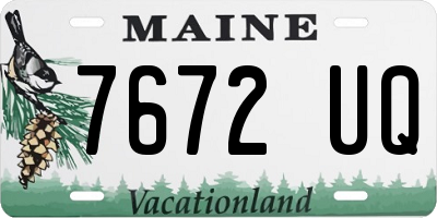 ME license plate 7672UQ