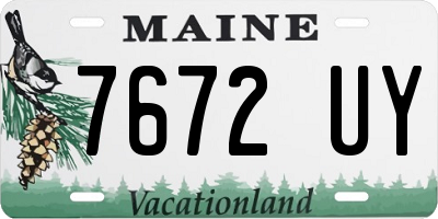 ME license plate 7672UY