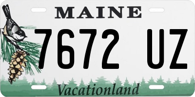 ME license plate 7672UZ