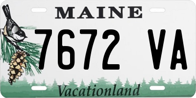 ME license plate 7672VA
