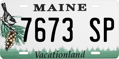 ME license plate 7673SP