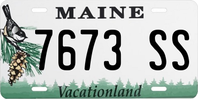 ME license plate 7673SS